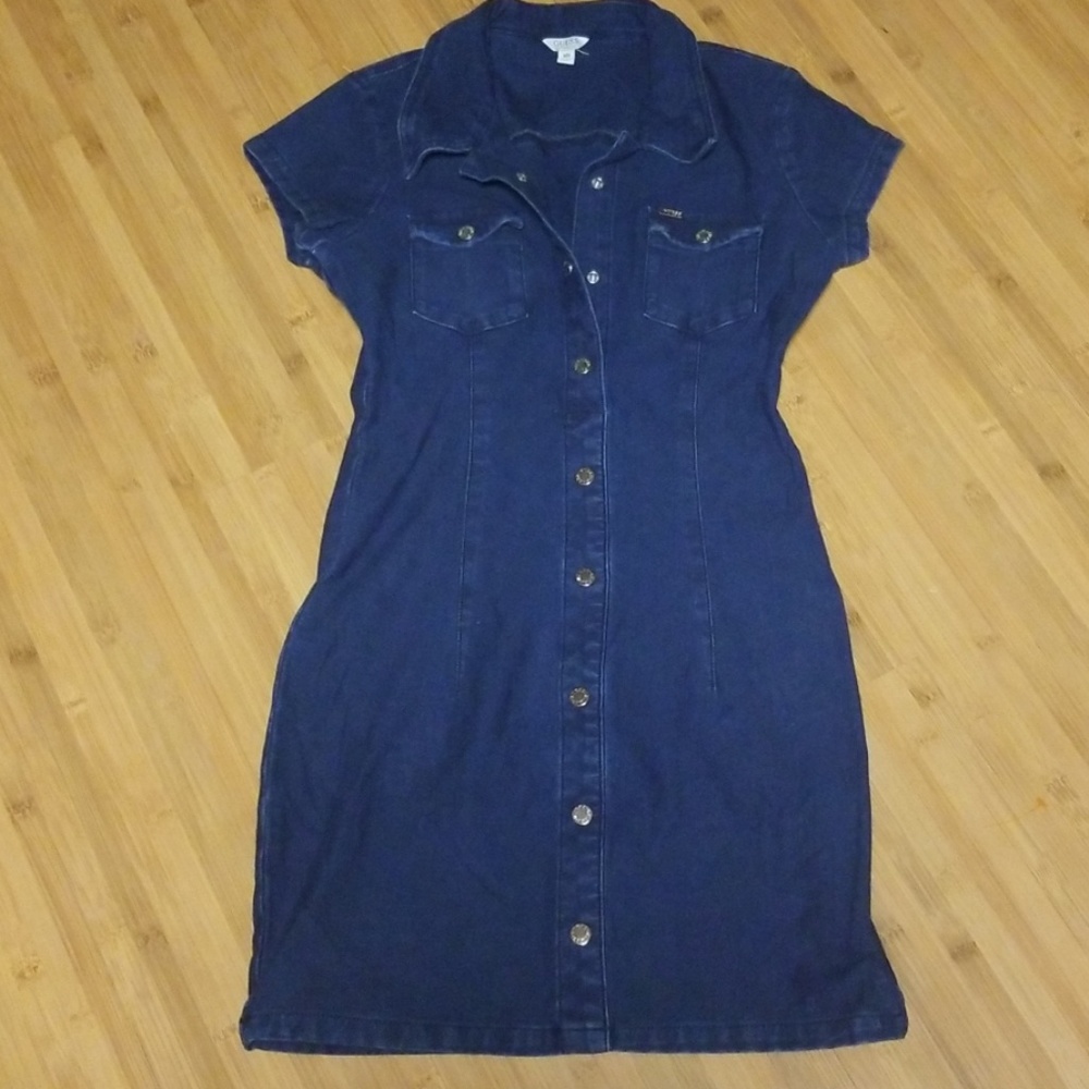 GUESS DENIM MINI DRESS - Picture 3 of 7